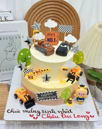 Bánh sinh nhật bé trai ô tô  15