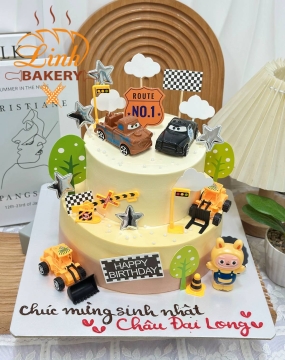 Bánh sinh nhật bé trai ô tô  15