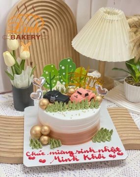 Bánh sinh nhật bé trai ô tô  8