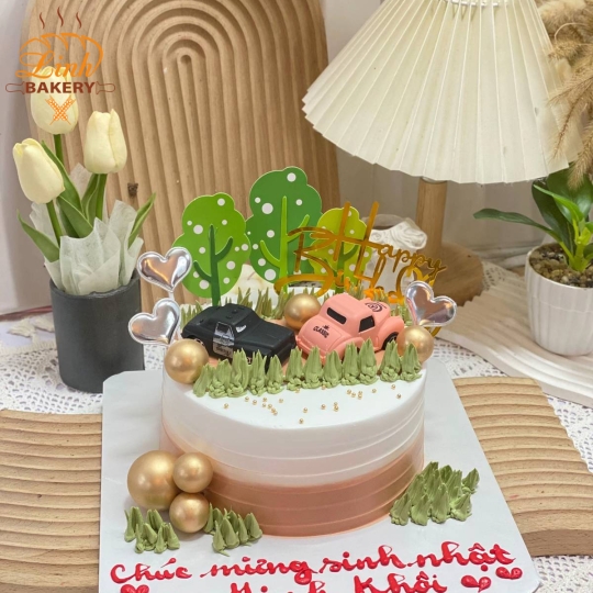 Bánh sinh nhật bé trai ô tô  8